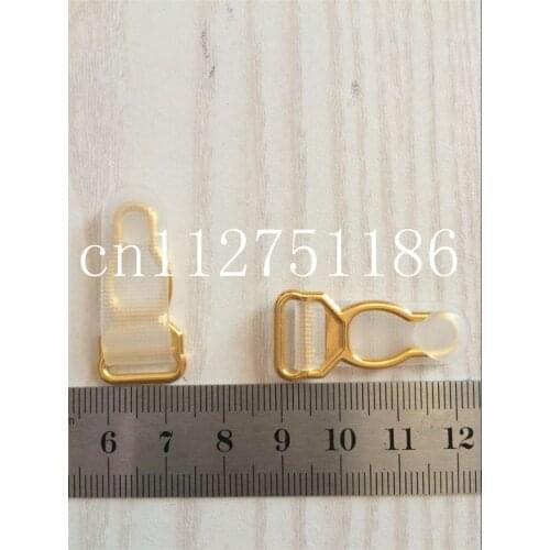 400 pcs/pack 1.2cm gold color sexy Metal buckle Durable bra Straps brief adjustable metal suspenders garter buckle clips