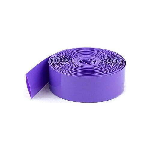 5m 16.4ft Purple PVC Heat Shrink Wrap Tubing Wire 23mm Width for 1xAA Battery