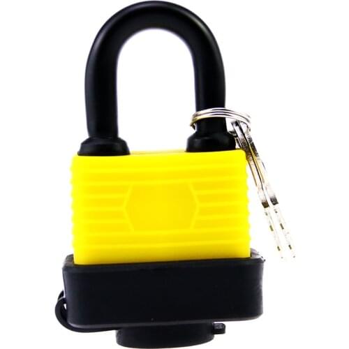 Anti Static Waterproof Padlock 40mm Short Beam Yellow Waterproof Home Gate Door Lock Padlock Keyed Master Padlock