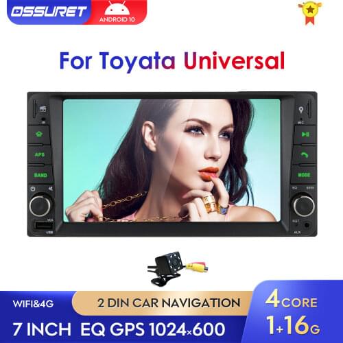 7"Android 9.0 Universal Car GPS Radio Player For Toyota Terios Avanza Echo Rush Allion Bluetooth 4G WIFI DVR MAP With Camera