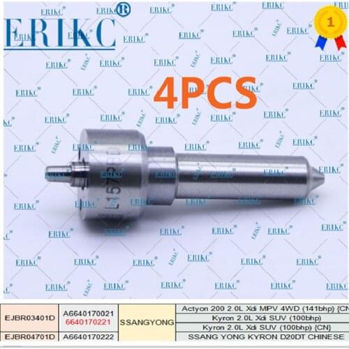4PCS L157PBD L157PRD DSLA148FL157 ASLA148FL157 Injector Nozzle For Delphi SSANGYONG Actyon Kyron EJBR03401D A6640170021