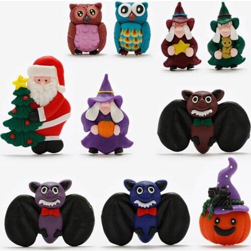 Hot Sale New Cute Halloween Santa Claus 3D Fridge Magnets Travel Souvenirs Refrigerator Magnetic Sticker Home Decor Gifts