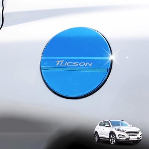 Fuel tank cap interior modification fuel tank cap decorative bright strip car Accessories For Hyundai Tucson 2015-2019