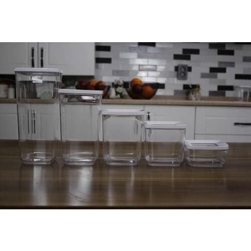 Alberlo Tnr 5'li Square Vacuum Storage Container Set 5 Piece Lossa