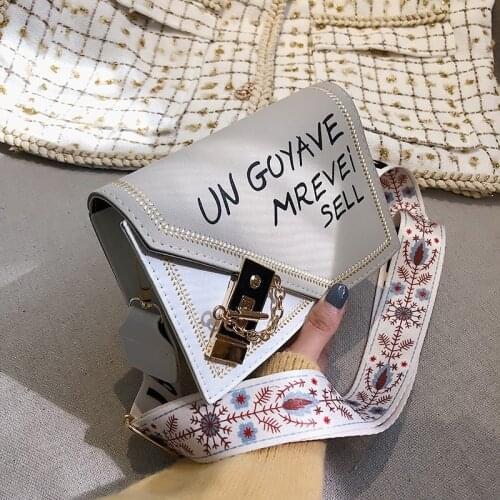 Fashion Frosted Letter Single Shoulder Bag Multifunctional Durable Plug Lock Rivet Handbag With Strap For Women Girls