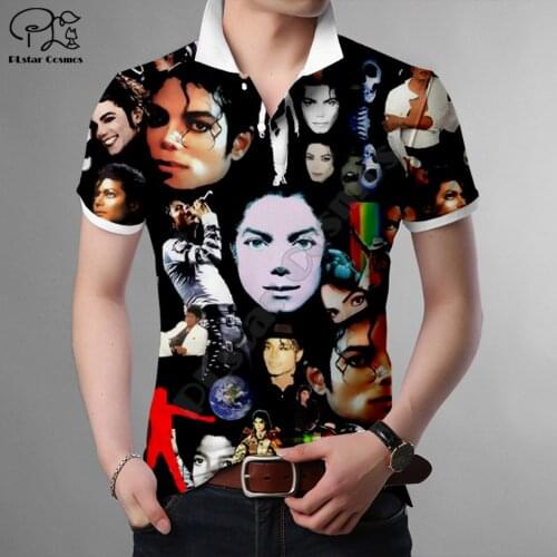 Fashion summer women for men Michael Jackson 3D full printed harajuku polo shirts Viking tattoo Short sleeve t shirts