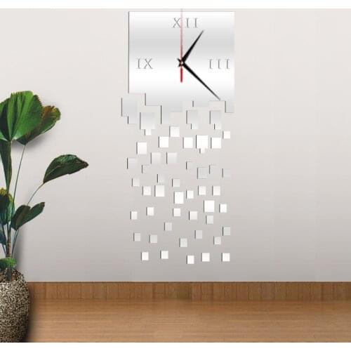 New wall clock home quartz clocks reloj de pared horloge acrylic hot sale mirrored design 3d watch living room unique gifts