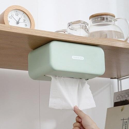 Wall-Mounted Tissue Box Kitchen Accessories Storage Tissue Boxes Household Toilet Paper Box Storage Box Plastic Containers