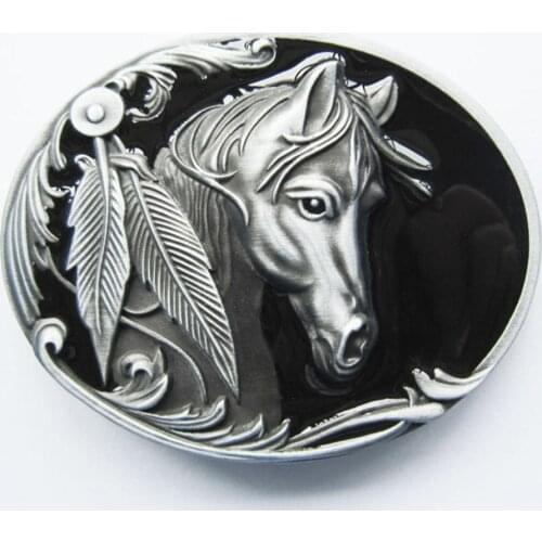 Jeansfriend New Oval Rodeo Horse Head Western Belt Buckle also Stock in US BUCKLE-WT057