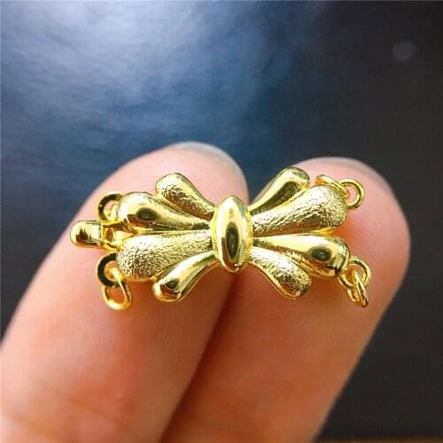 Wholesale DIY Natural Stones Beads Jewelry Making Accessories Silver/Gold Metal Connector Clasps Findings