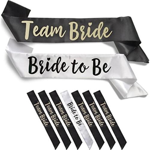 Team Bride Sash Hen Party Wedding Bridal Bachelorette BrideTo Be Balloon Wedding Photo Props Party Decoration PT5