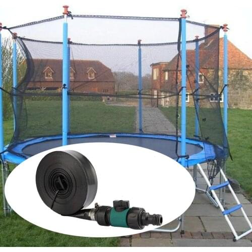 26FT Trampoline Sprinklers Sprayer for Trampoline Net, Outdoor Water Park Sprinker Hose Toys Cooling Kit for Kids Boys and Girls