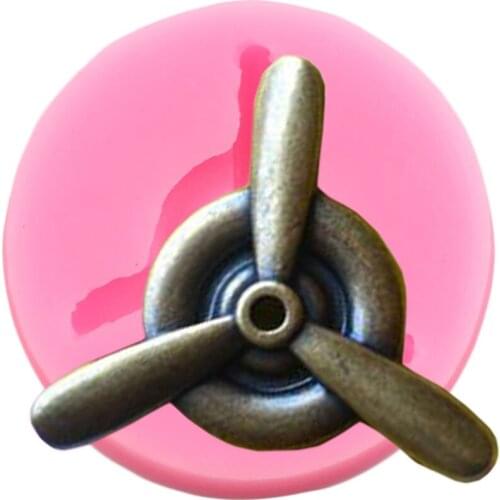 Airplane Propeller Silicone Mold DIY Cupcake Topper Fondant Cake Decorating Tools Candy Polymer Clay Chocolate Gumpaste Moulds