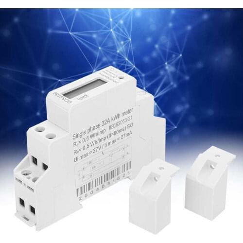AC 230V 32A Watt Hour Meter Smart Miniature Single Phase Electrical With LCD Display DDS5188 Electricity Meter