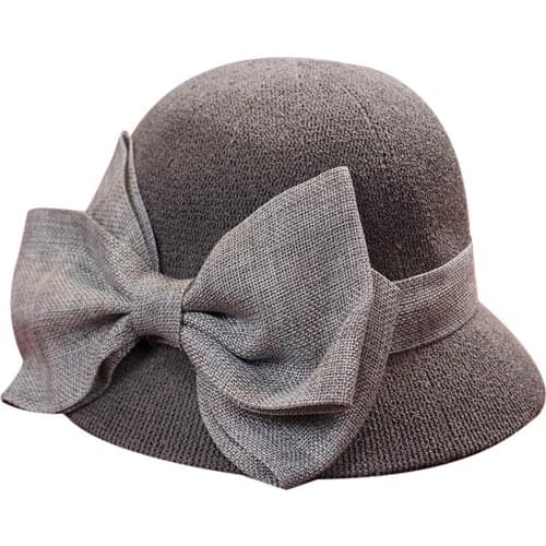 Brave person 2020 summer Straw Bow Hat Parent-child Straw Hat Baby Girls Beach Hats women Sun Fisherman Hat High Quality A526