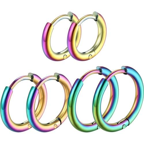 U7 Huggie Hoop Earrings Pack Women Men Small Hoop Earrings Stainless Steel Piercing Hoops Set Cartilage Hoop Earring