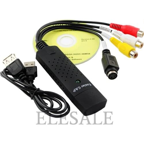 New 2.0 USB DC60 VHS TV DVD Video Capture Adapter USB Video Card Audio AV Video Capture Card Video Capture USB