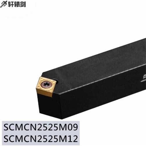 1PC SCMCN 2525M09 SCMCN2525M12 External Turning Tool Holder CCMT09T304 CNC Drill Pipe Carbide Insert