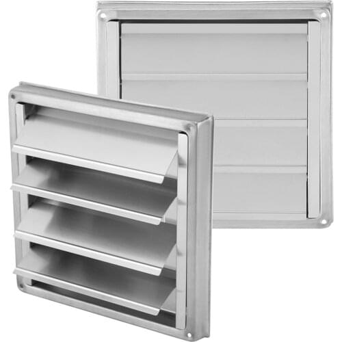 100mm High Quality Stainless Steel Multifunction Ventilation Device Wall Air Vent Square Tumble Dryer Extractor Fan Outlet