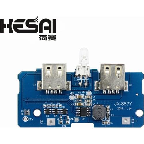 18650 Dual Micro USB 3.7V to 5V 2A Boost Mobile Power Bank DIY 18650 Lithium Battery Charger PCB Board Step Up Module With LED