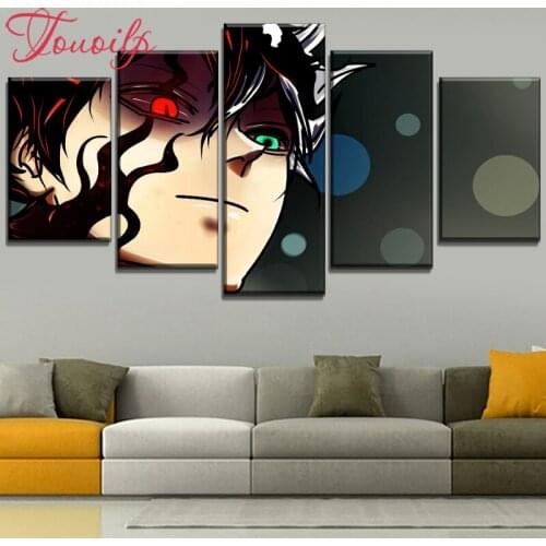 Anime Black Clover 5pcs diamond Painting Home Decor 5d Diamond Painting Cross Stitch icon 5d Diamond Embroidery Mosaic pattern