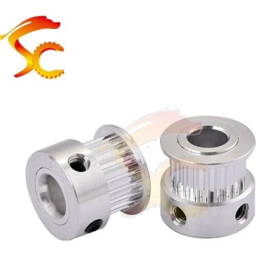 5pcs 3D printer pulley T2.5 20 teeth bore 5mm T2.5 20 teeth timing pulley fit for T2.5 belt width 6mm