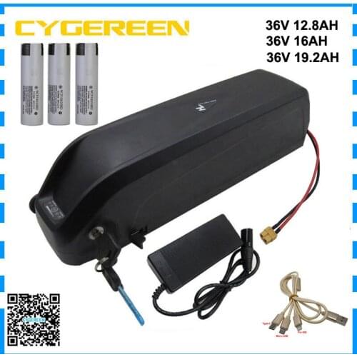 500W Down tube 36 V Hailong battery 36V bicycle battery 36V 17AH with USB Port Use NCR18650B 3400mah cell 15A BMS