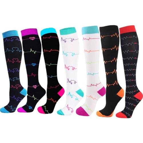 58 Styles Compression Stockings Long Golfs Tube Unisex Sports Leg Pressure Running Travel Compress Women Men Socks Animals