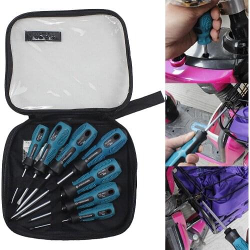 6/7/9Pcs PengGong Screwdriver Set Multi-Bit Tool Repair Magnetic Slotted Cross Insulated Screwdriver Set Hand Tools