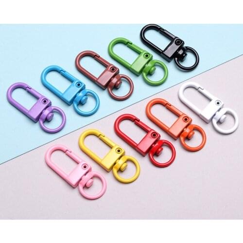 6pcs 13*34mm 2030 New ten Color Rhodium Plated Jewelry Findings,Lobster Clasp Hooks For Necklace&Bracelet Chain DIY