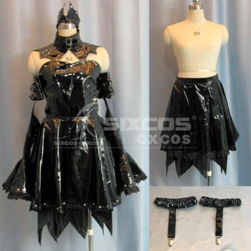 Anime Chobits Chi Cosplay Costume Female Sexy Black Patent Leather Formal Dress Party Role Play Clothing High-End Custom-Make