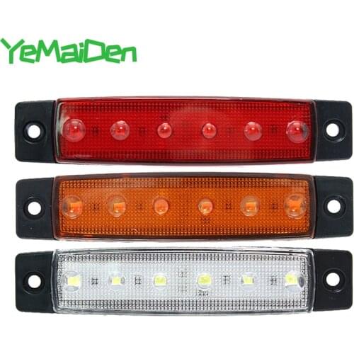 Car External LED Lights 24V 12V 6LED Auto Bus Truck Lorry UTE Side Marker Indicator low Led Trailer Warning Rear Side Brake Lamp