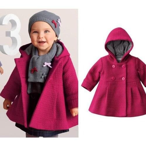2019 Children Girls Jackets 1-4 Yrs Winter Autumn Windbreaker Children Casual Hooded Coat Baby Jackets For Girls KIds Clothing