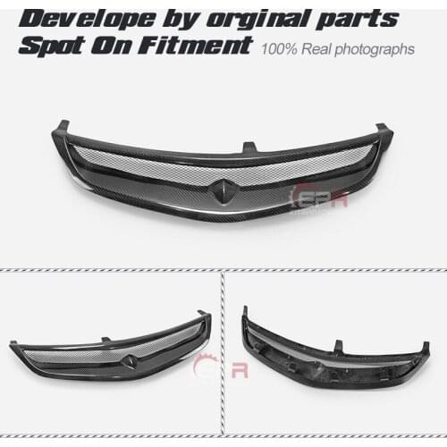 For FD2 Civic 4Door 2006-2011 FEELS Style Carbon Fiber Front Bumper Grill Trim Body Kit Tuning Part For FD2 Carbon Grills Racing