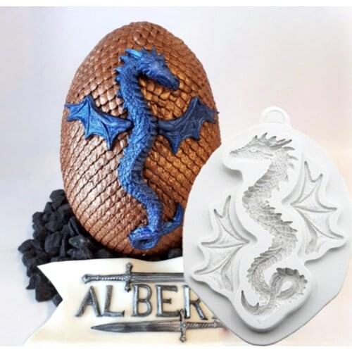 Serpent Dragon Mould Fondant Cake Decorating Tools Silicone Molds Sugarcraft Chocolate Baking Tools for Cakes Gumpaste Form