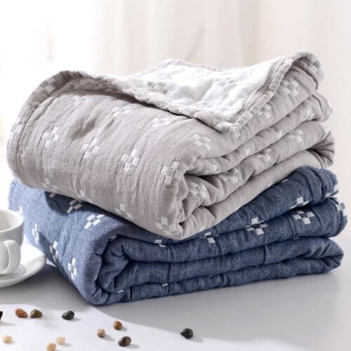 Cotton gauze towel quilt siesta blanket single double summer cool air conditioning cotton spring and