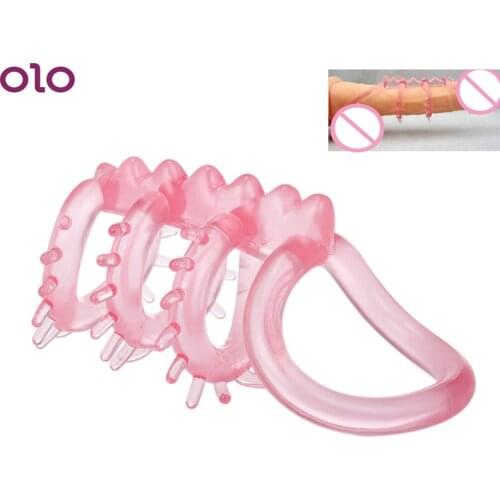 Reusable Condoms Penis Sleeve Cock Ring Time Delay Ejaculation Adult Sex Products For Men Dick Extension Enlarger Spray Massager