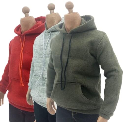 In stock 3 color 1/6 scale male clothes fashion hoodies shirt casual tops for 12'' TBL Ph JIAOU body figures