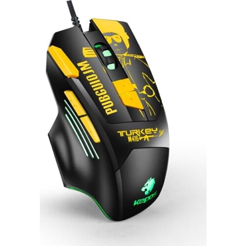 Wired Gaming Mouse Ergonomic Mouse 8 Programmable Buttons 800/1200/1600/2400/3600/4800DPI 6-color Breathing Light Mouse gaming