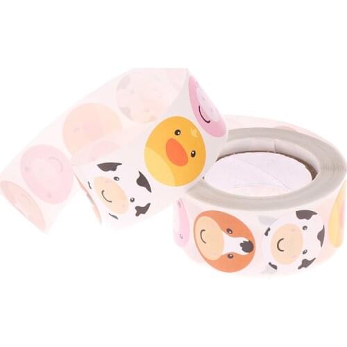 500pc Cartoon Animals Farm Rewards Labels Stickers Shcool Kids Teacher Toys Decal