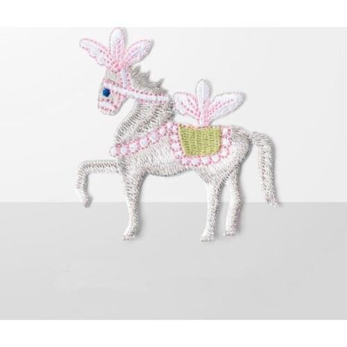 Unicorn Patch cartoon patches fashion Embroidered iron on patch for clothing Applique DIY Accessory