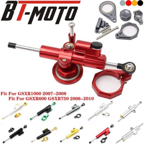Motorcycle Adjustable Steering Stabilize Damper Bracket Mounting Kit Fit For Suzuki GSXR1000 2007 2008 GSXR600 GSXR750 2006-2010