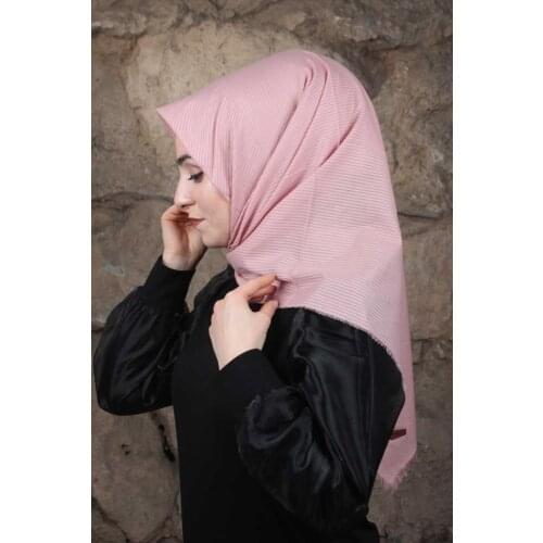 POLOİST SOLID COLOR LAVA SQUARE COTTON SCARF-DESEN-01-RENK-09