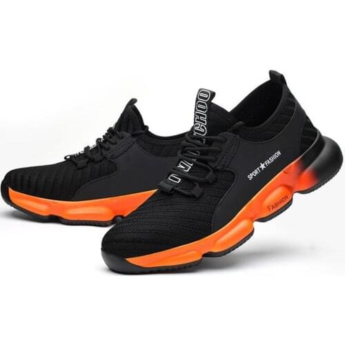 Work Sneakers Lightweight Men Work Shoes Safety Boots Anti-puncture Work Boots Men Anti-smash Industrial Shoes Plus Size 47 48