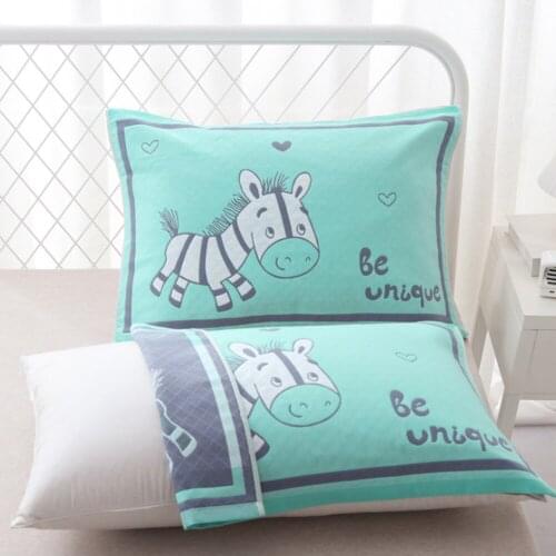 Home Bedroom Cute Cartoon Cotton Pillow Towel Comfortable Soft Breathable Skin-friendly Pillowcase Household Goods Bedding