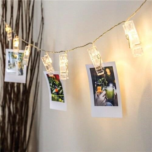 Fashion Led String Lights Photo Clip Fairy Lights Indoor Creative Fantastic Girl Bedroom Garland Curtain Decoration Party Luces