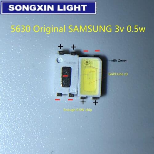 50pcs FOR SAMSUNG LED Backlight 0.5W 3v 5630 Cool white LCD Backlight for TV TV Application SPBWH1532S1ZVC1BIB FOR SAMSUNG