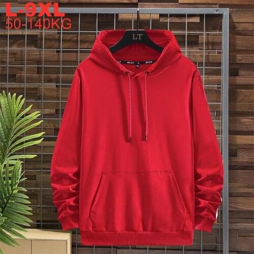 Hooded Sweatshirts Male Big Size 8xl 7xl 6xl Colorful Oversized Hoodies Men Long Sleeve Pullover Mens Basic Solid Color Casual