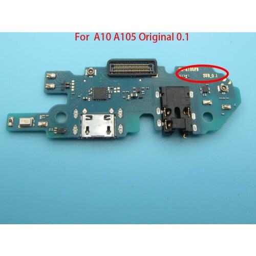 1PCS USB Charging Port Connector Board Parts Flex Cable With Microphone Mic IC For Samsung Galaxy A10 A105 A105F SM-105F