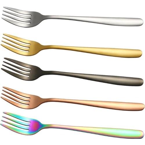 1 Pcs Dinner Fork Stainless Steel Cake Fruit Fork Salad Fork Tableware Dessert Fork for Wedding Buffet Hotel Party Kitchen Tool